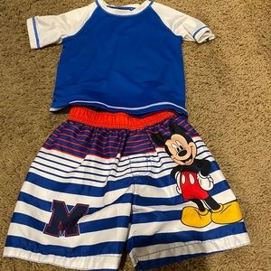 Mickey Mouse Swim boys shorts and shirt 18 months